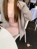 Miss Ritz_This Issue Of Lace V-Neck Sling/Sling Skirt/100-Fold Dress Dress Spring And Autumn High-End Feeling