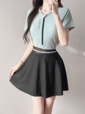 Swimsuit Fashion Sports Increase Students Breast Cover Thin Swimsuit Conservative Bubble Hot Spring Skirt Swimsuit