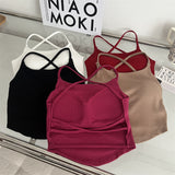 2874# Exploding Car Sewing Thread Sling Vest Cross-Back Care Machine All-In-One Chest Pad Sexy Large Bare Back