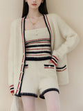 Floating Light Knitting Small Fur Three-Piece Set Of Alpaca Wool Knitting Small Fragrant Style Knitting Set