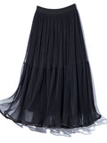 2026 Spring And Summer New Women's Irregular Folding Loose Leisure Light Fluffy Cake Dress Half-Body Dress