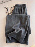 Tian Silk Linen Pants 2026 New Cotton Broad Leg Pants Women Spring And Summer This Year's Popular Syringe Trousers Slacks Thin