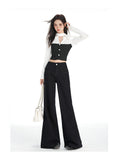 White High-Waisted Elastic Micro-Tipped Jeans Women In Spring 2026 New Non-Legged Thin Drag Trousers