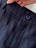2025 New High-Waisted Straight-Fitting Relaxed Leisure Thin Blue Linen Ice Broad Leg Pants Women's Summer Thin