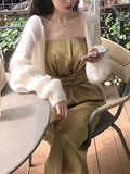 Autumn And Winter Women's London Holiday Coat Soft Glutinous Horse Sea Lantern Sleeve Knitted Cardigan Women's Top