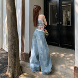 Vintage Curds Wide-Legged Jeans Women 2026 Summer New High-Rise Thin Straight Trousers Summer Thin