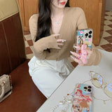 Ultra-Thin Machine-In-One Short Knitted Cardigan Fashion Repair Wool Collar Commuting