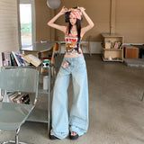 26Th Ootd!| Spring 2026 New Old Cat Must Be Wrinkled Loose Broad-Legged Jeans Small
