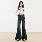 Vintage Loudspeaker Jeans Women's New High-Rise Slim Elastic Cement Gray Thighs In Autumn 2025