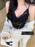796# Spring And Summer New Sweet Hottie Sexy Full Lace Bottom Vest Short-Loan Small Sling Coat