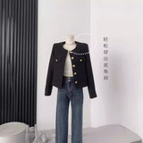 Small Fragrant Coat Women's Spring And Autumn New French Wind Blowing Street Loose Temperament Long-Sleeved Top