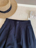 The Whole Universe Drunk To Wear! Channel Goods ~ Tibetan Blue Cotton After Tight Waist Trousers Women Summer Linen Pants