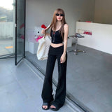 YC& Hottie Low-Rise Trumpet Trousers Slimming Thin Yoga Pants Match Elastic Casual Pants Women