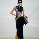 New Chinese Fainting Retro Chic Design Unique Exquisite And Beautiful Print Dress Women's New Summer Dress