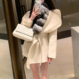 High Quality Double Smooth Wool Coat Temperament Wool Texture Coat