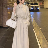 Lusi The Same High-Level Temperament Wind Jacket Women's Long-Term Lazy Style In The Spring And Autumn Winter