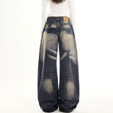 Men And Women The Same YKK Water Wash Old Cat Be Folded Folded Bamboo Knot Loose Knife Trousers