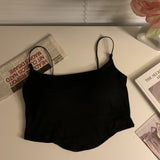 935 # Spice Girls With Chest Pads Small Vest Sling Women's Summer Tight Short Inside The Bottom Shirt Sleeveless Wear
