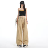 Exploding Broad-Legged Trousers T-Shirts With Belt Trousers And Lengthened