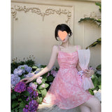 Super Fairy Seaside Vacation Beautiful Milk Spicy Pure Wind To Close The Waist Dress Fairy 2025 Temperament Sling Skirt