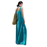 2025 Yunnan Tourism Wearing A Holiday High Sling Dress Women's Summer Loose Long Dress Lazy Wind