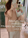 Oxygen Beauty~Slender Baby Hair Knitted Shirt / Vest Two-Piece Set Of Top Femininity Commuting