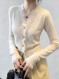 French Gentle Temperament High-Level Sense Apricot Top Woman 2026 Spring Hair Design Inside The Bottom Shirt Can Be Worn