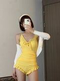 2026 Swimsuit Women's Two Sets Of Long-Sleeved Lace Coat Show Skinny Girl Sweet Bubble Hot Spring Swimsuit