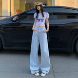 Fashion Age Reduction | Classic Multi-Colored | Trousers | Length | Loose Straight Broad-Legged Jeans