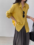 Old Money Style Linen Silk Shirt Women 2026 Spring Leisure Cardigan Temperament Loose Feeling Long-Sleeved Shirt