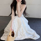 Seaside Holiday Wind Niche Chic Hanging Neck High-End Design Dress Gentle Sweet Thin Dress Summer New