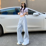 Fashion Age Reduction | Classic Multi-Colored | Trousers | Length | Loose Straight Broad-Legged Jeans
