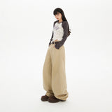 YC& Vintage High Waisted Camast Banana Trousers Broad Legs And Jeans Women & Long Pants