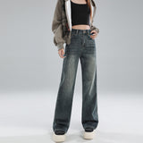 Narrow Version Of Loose Jeans Women 2026 High-Rise New Thin Straight Trousers Casual Broad Leg Pants