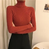 High-Necked Sweater Women 2025 Autumn And Winter Yangqi Inside A Knitted Bottom Shirt Long-Sleeved Cover Solid Color Top Women's Clothing