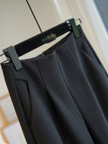 High-End Straight Smoke Pipe Pants Loose Thin Casual Suit Pants Women Nine-Point Harlan Pants