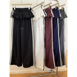 Street Design Fake Two Skirts Woven Girl Sports Trousers Nylon Casual Pants 5 Colors