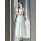 The New French Bubble Sleeves Of The Women's 2026 Summer Dress With A Long Skirt With A Thin Temperament