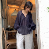Spring And Summer Thin Breathable Sunscreen Shirt Women's Korean Version Of Loose Net Solid Cover Long-Sleeved Shirt Air-Conditioning Shirt 5 Colors