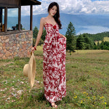 2025 Three-Dimensional Rose Design Dress Women's Broken Flower Tie Slings Thin Temperament Waist Skirt