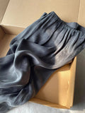 CHAO Class Recommended! Great Wear ~ Heavy Black Copper Ammonia Casual Pants Women Summer Soft Smooth Broad Leg Pants