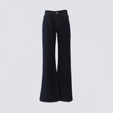 YC&2 Color Retro Low-Rise Loose Straight Pants Irregular Waist Design Spousy Thin Jeans Women Spring And Summer
