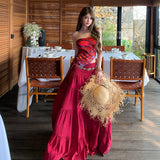 2026 Bohimi Ya Wind Print Tector-Meared Blouse Half-Dressed Yunnan Tourist Holiday Style Suit