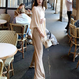 Slow Tone Paris Quiet Luxury Old Money High Sense Of Wool Irregular Cloak Shawl Coat Women's Pants