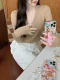 Ultra-Thin Machine-In-One Short Knitted Cardigan Fashion Repair Wool Collar Commuting