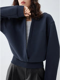Tibetan Blue Fake Two-Dressed Women In The Autumn Of 2025 New Ocean Loose Splicing Design Top Coat