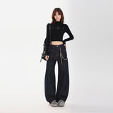 Vintage Autumn And Winter Main Push A Rich Coffee Brick Red Light Khaki Brown Trousers & Lengthen