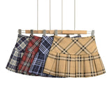Spice Girls Red Check-In A-Character Skirt Women's Spring And Summer New College Windy Skirts With Thin And High Waist Short Skirt