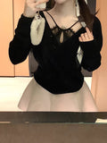 Strictly Selected Vivi Japanese Knitted Pure-Wand-Style Knitted Jersey Lace Lace Sling Vest Woman