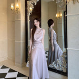 French Temperament Niche Irregular Cross-Summer Vertebry Vest Swing Skirt 2026 Summer New Fashion Suit